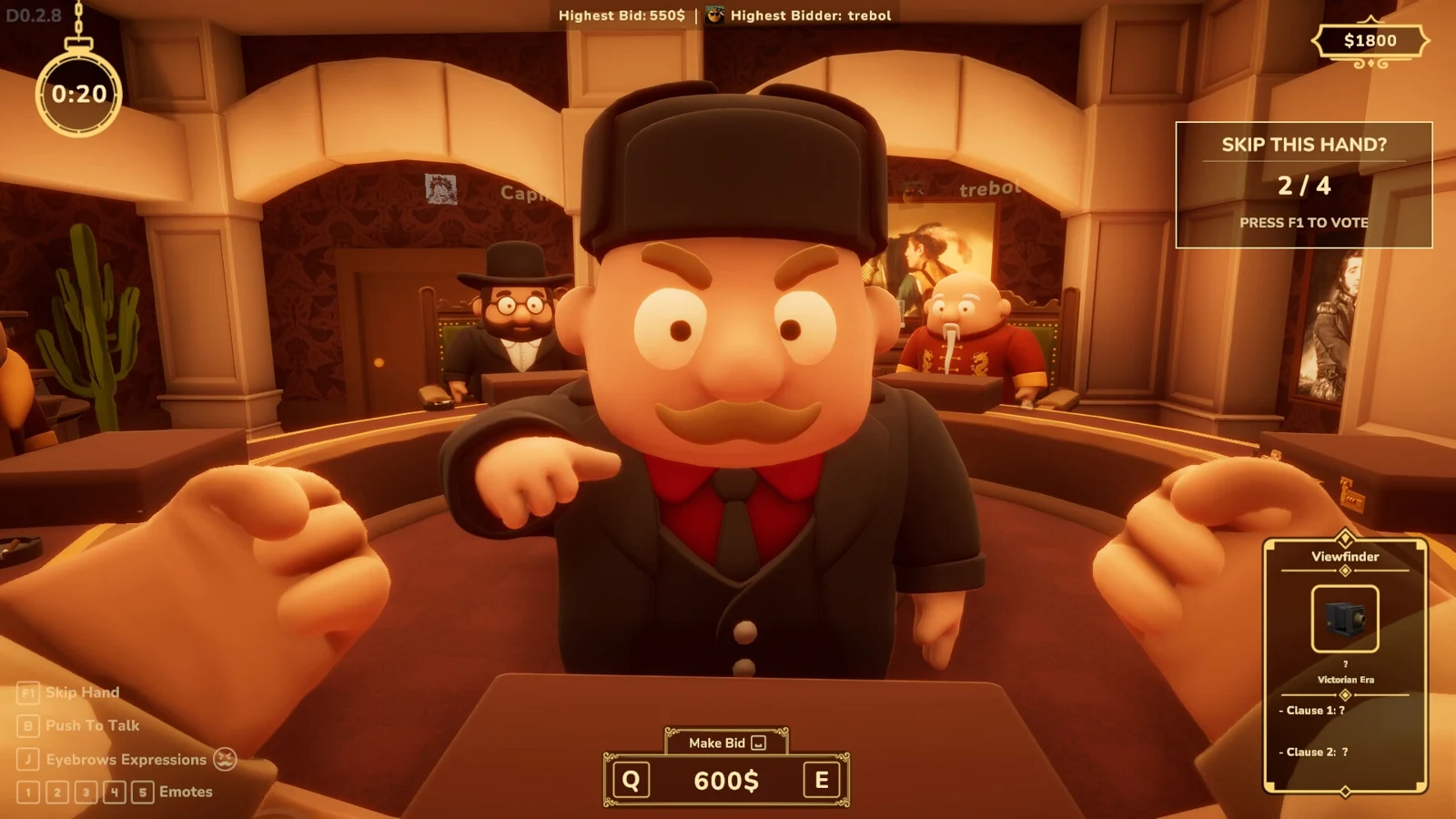 Item values & hidden clauses screenshot