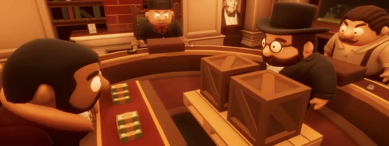 Official market feature artwork showing dealers around stacked wooden crates